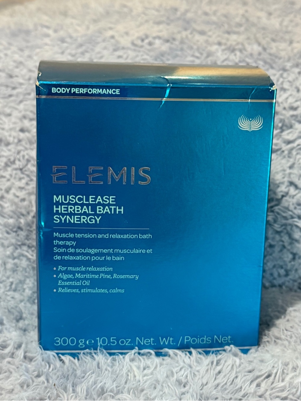 ELEMIS Musclease Herbal Bath Synergy 10 Packets 1 Box - Blue Metallic Package